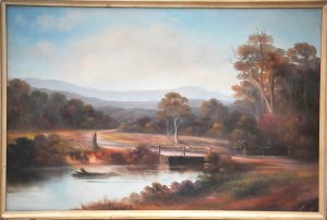 Lot 118 - Charles Young (Active c1880 - 1920) Gilt framed Oil Painting - Early D