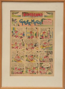 Lot 130 - Framed Original 1940 Colour Sunbeams Ginger Meggs Comic Strip suppleme