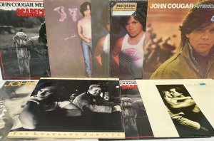 Lot 133 - Group lot vintage John Cougar Mellencamp Vinyl LP Records incl Americ
