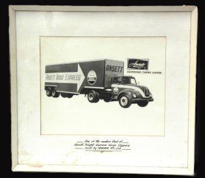 Lot 142 - Vintage 1950s Framed B&W Photograph for Ansett's Cargo Clipper Ans