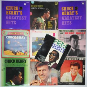 Lot 144 - Group of vintage vinyl LP records inc Ray Charles, Chuck Berry, Buddy