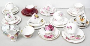Lot 168 - Large Group English China Trios inc Duchess, Aynsley, Colclough, Queen