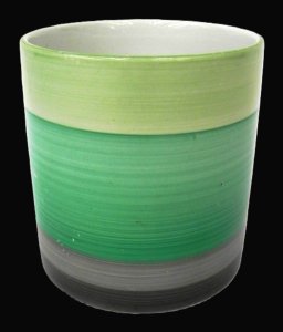 Lot 206 - Vintage Shelley Harmony Ware banded beaker form, approx 8cm H