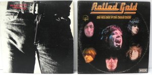 Lot 208 - 2 x Vintage Rolling Stones Vinyl LP records inc, Sticky Fingers Catalo