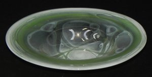 Lot 209 - John Walsh signed & dated Australian art glass bowl in clear, whit