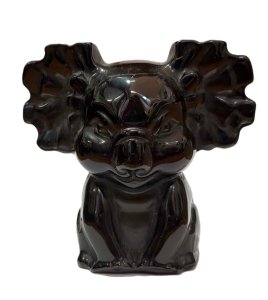 Lot 211 - Carved & Polished Obsidian stylised figure of a Koala 10cms H