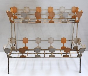 Vintage Metal Two-Tiered Plant Stand - Approx 70cm W