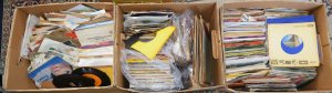 Lot 018 - 3 x Boxes of Mixed Vintage 45rpm Vinyl Singles incl Ray Parker Jr, The