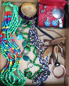 Lot 024 - Group lot Costume Jewellery inc Sterling silver Charms & Pendants,