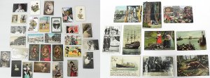 Lot 025 - Group lot vintage Postcards inc Tusk Ivory Market, The Large Automobil