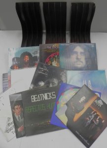 Lot 048 - Group lot - Vintage Vinyl LP Records & Plastic 1970s Record Racks