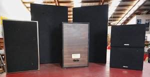 Lot 050 - Small Lot of Speakers incl Pair of Small Aura Tone Speakers Made in US