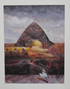 Lot 087 - Daryl Turner (Active c1980s - 2020s) Large framed Mixed Media - Monume