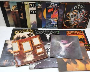 Lot 115 - Group Lot of Vintage Rock n Roll Vinyl LP Records incl Emerson Lake &a