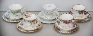 Lot 119 - 5 x Royal Albert China Trios inc Springfield, Caroline, Concerto, Aut