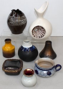Lot 121 - Group lot of Vintage West German Pottery & other inc Scheurich Yel