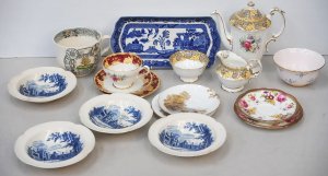 Lot 124 - Group lot Vintage English China - Paragon part Teaset, Shelley Tea pla