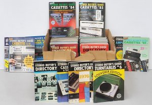 Lot 126 - Box lot - heaps vintage Australian Hi Fi Buyers Guide Booklets - mostl