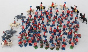 Lot 129 - Very Large Group Vintage Britains Lead Figures - Hand Painted inc Scot