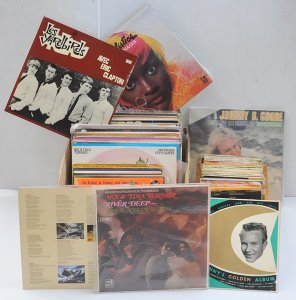 Lot 018 - 2 x Boxes of Vinyl LPs & Singles incl Midnight Oil, Johnny O Keefe