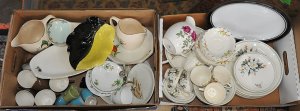 Lot 021 - 2 x Boxes 1960s China inc Wood & Sons Carlton Ware Lancaster Horns
