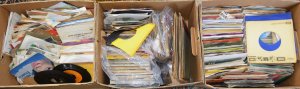 Lot 022 - 3 x Boxes of Mixed Vintage 45rpm Vinyl Singles incl Ray Parker Jr, The