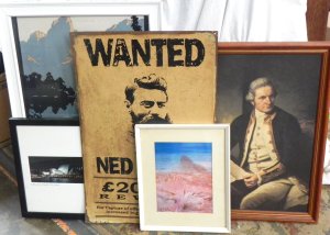 Lot 052 - Group lot - Australian Pictures - Sid Nolan print, Portrait of Captain