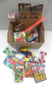 Lot 060 - Box lot of Vintage plastic toys inc Pirate & Robin Hood figures, c