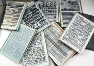 Lot 087 - 8 x Boxes vintage Letrasets - Instant Lettering - Various sizes &