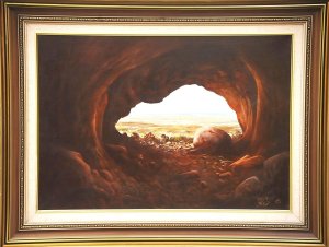 Lot 097 - Trevor Jones (1945 - ) Framed Oil Painting on Canvas - Room with a Vie