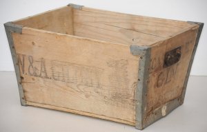 Lot 101 - Vintage stamped Gilby's Gin crate with nice distressed patina - 43cm W