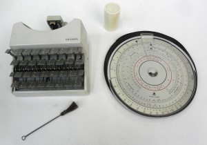 Lot 136 - 2 x Vintage Instruments inc German Norma Merkuria circular slide rule,