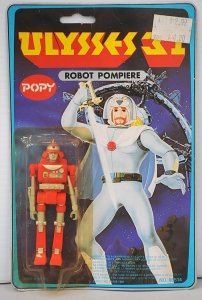 Lot 159 - Vintage mint on card Ulysses 31 (1980s cartoon) Robot Pompiere figure