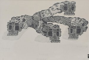 Framed Paul Pirie (1987 - ) Lithograph for Nuclear Winter Album Cover - Approx 5