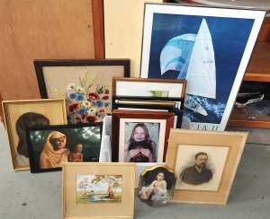 Lot 009 - Group Lot of Assorted Pictures & Prints incl Portraits, Landscapes