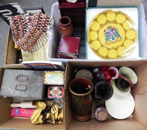 Lot 023 - Large mixed lot of 4 boxes inc Aus Pottery, McPherson's Tapes and Angl