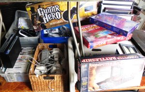 Lot 047 - Large group of video game gear & others inc consoles (PS2 & 4,