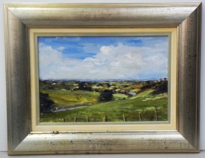 Lot 083 - Artist Unknown Framed Oil painting - Impressionist Landscape - unsigne