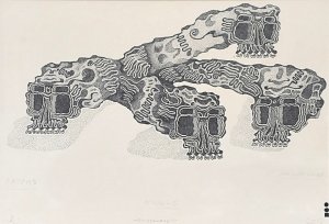 Lot 093 - Framed Paul Pirie (1987 - ) Lithograph for Nuclear Winter Album Cover