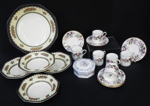 Lot 103 - Group of Wedgwood china inc Manch (4 x dessert bowls - 1 hairline sigh