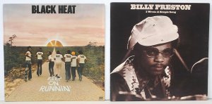 Lot 107 - 2 x vintage Vinyl Lp Records - Black Heat 'Keep on Runnin' Presswell P