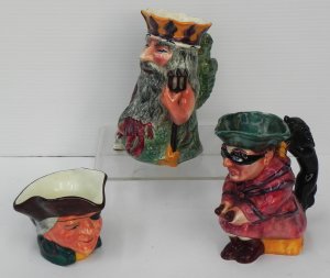 Lot 137 - Group of 3 vintage character jugs inc Shorter Father Neptune (18cm H)