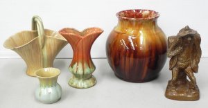 Lot 176 - Group Vintage Australian Pottery inc Signed Nell McCredie Pale Green &