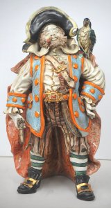 Lot 179 - Vintage Italian Ceramic & Terracotta Pirate Figure - Holding pisto