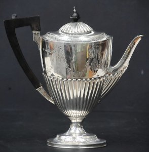 Lot 204 - Victorian Hallmarked 1882 London Sterling Silver Coffee Pot by Walter