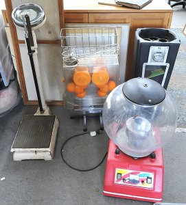 Lot of Health Scale made in Republic of China, Fairy Floss Machine, Dual Orange