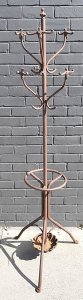 Vintage style Metal Coat Stand w Umbrella holder & Drip tray to lower - Orna