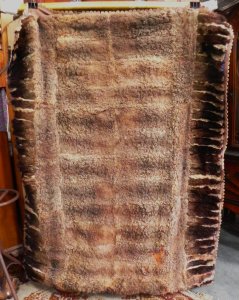 Lot 003 - Large vintage Australian 19th Century Possum Fur Buggy Blanket - origi