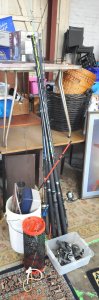 Lot 005 - Lot of Assorted Fishing Items incl Rods, Fishing Reels, Accessories et