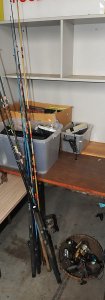 Lot 037 - Lot of Fishing Rods & Reels incl 4 x Bakelite Reels incl Steelite